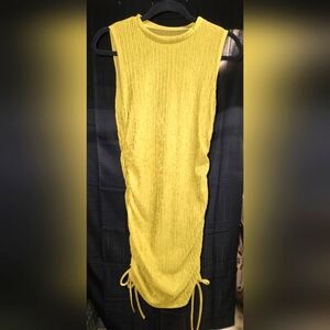 EUC SHEIN Yellow Textured Dress
